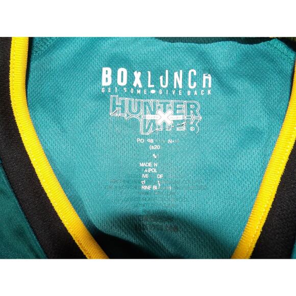 Box Lunch Hunter Whale Jersey Mens Small XX Freecs 405 Teal Yellow - Picture 2 of 8